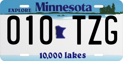 MN license plate 010TZG