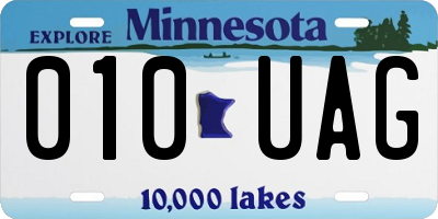 MN license plate 010UAG