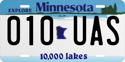 MN license plate 010UAS