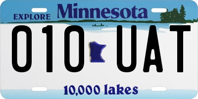 MN license plate 010UAT