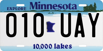 MN license plate 010UAY