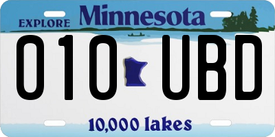 MN license plate 010UBD