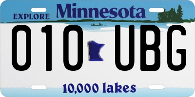 MN license plate 010UBG