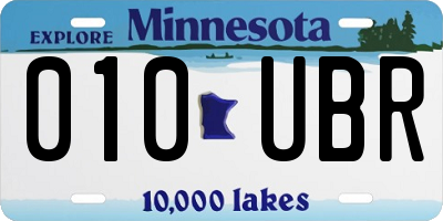 MN license plate 010UBR
