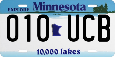 MN license plate 010UCB