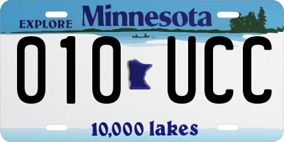 MN license plate 010UCC