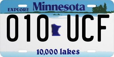 MN license plate 010UCF