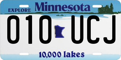 MN license plate 010UCJ