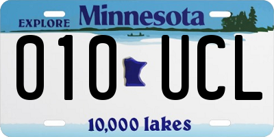 MN license plate 010UCL