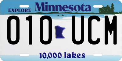 MN license plate 010UCM