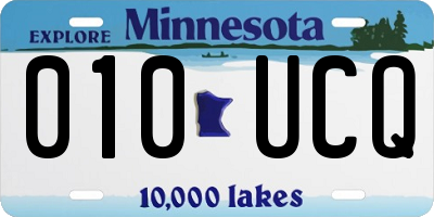 MN license plate 010UCQ