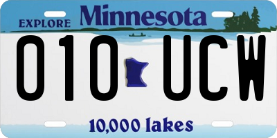 MN license plate 010UCW