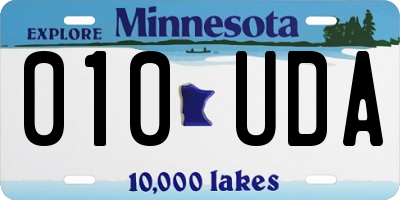 MN license plate 010UDA
