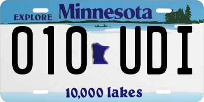 MN license plate 010UDI