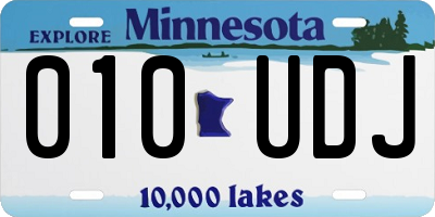 MN license plate 010UDJ