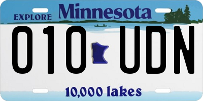 MN license plate 010UDN