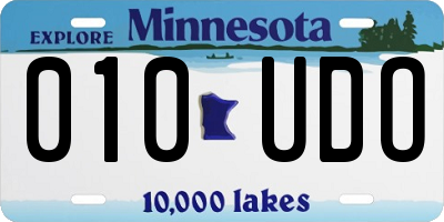 MN license plate 010UDO