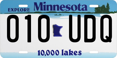 MN license plate 010UDQ