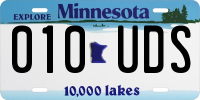 MN license plate 010UDS