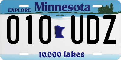 MN license plate 010UDZ