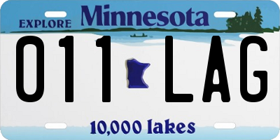 MN license plate 011LAG