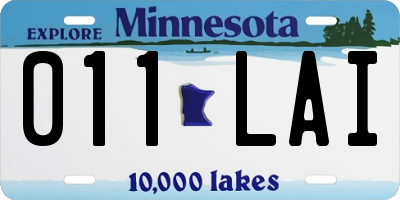 MN license plate 011LAI