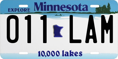 MN license plate 011LAM