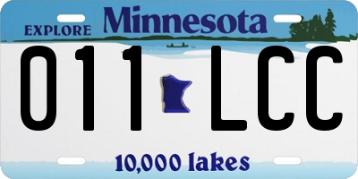 MN license plate 011LCC