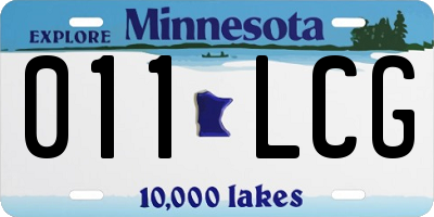 MN license plate 011LCG