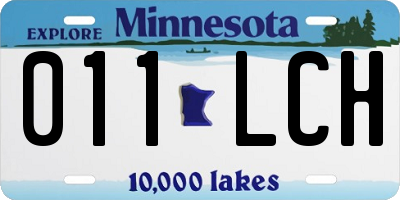 MN license plate 011LCH