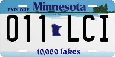 MN license plate 011LCI