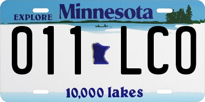 MN license plate 011LCO
