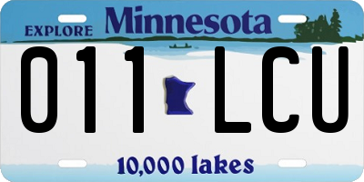 MN license plate 011LCU