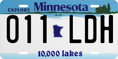 MN license plate 011LDH