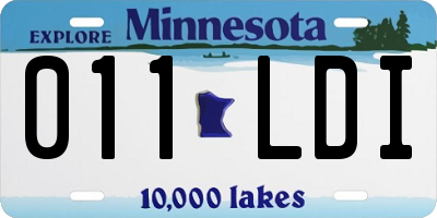 MN license plate 011LDI
