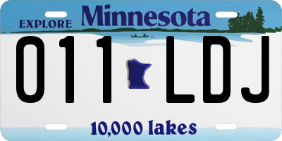 MN license plate 011LDJ