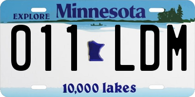 MN license plate 011LDM