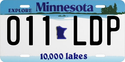 MN license plate 011LDP