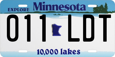 MN license plate 011LDT