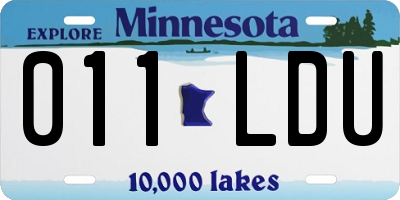 MN license plate 011LDU