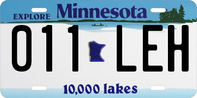 MN license plate 011LEH