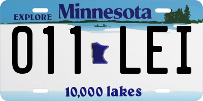 MN license plate 011LEI