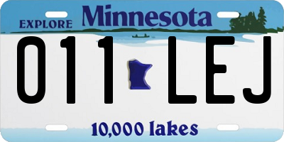 MN license plate 011LEJ