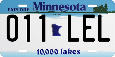MN license plate 011LEL