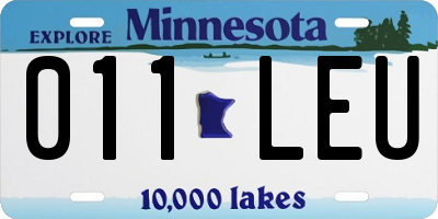 MN license plate 011LEU
