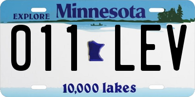 MN license plate 011LEV