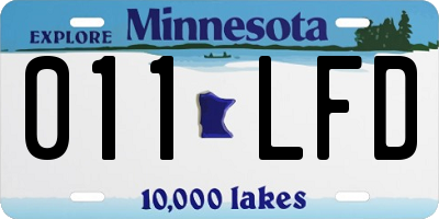 MN license plate 011LFD