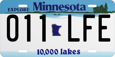 MN license plate 011LFE