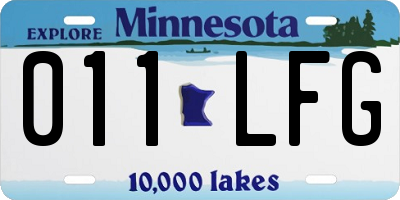 MN license plate 011LFG