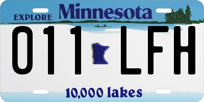 MN license plate 011LFH